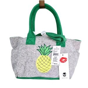 Wildfox Pineapple Embroidered Terry Cloth Tote Bag Gris‎ Grey